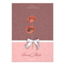 Flora Romance Lace Bridal Wedding Invitation card