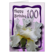 Floral 100th Birthday Congratulations Card