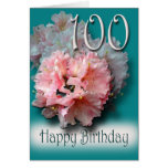Floral 100th Birthday Congratulations Card