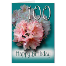 Floral 100th Birthday Congratulations Card