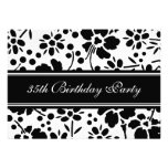Floral 35th Birthday Party Invitations
