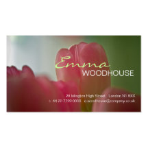 Floral 3 - Pink Tulip Business Card