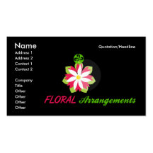 Floral Arrangements Services Business Cards