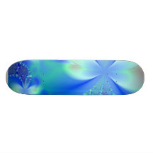 Floral Blue Skateboard