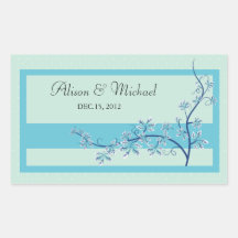 Floral Bluek -Wedding Seal Sticker
