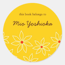 Floral Book Label Stickers