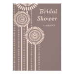 Floral Bridal Shower - Chocolate Brown Invitation