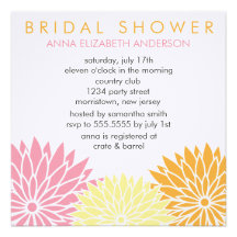 Floral Bridal Shower Invitations