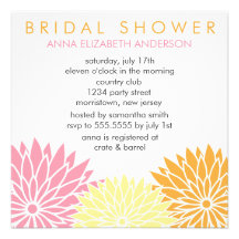 Floral Bridal Shower Invitations