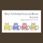 Floral Calico Kitty Business Card business cards