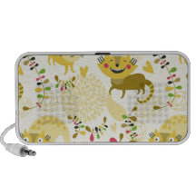 Floral cats iPod speakers