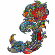 Floral Curls Abstract Modern Art Photo Cut Out