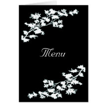 Floral Deco Wedding Menu Card