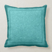 Floral Design ~ Turquoise American MoJo Pillow