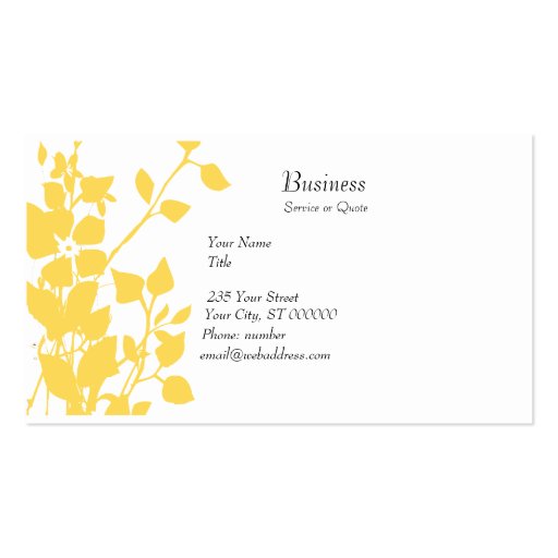 Floral Extravaganza Click Customise Business Card Template