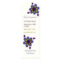 Floral Fantasies Skinny Card Business Card