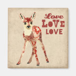 Floral Fawn Love Magnet