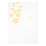 Floral Flourish RSVP Cards (Gold / White) Personalised Invite