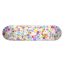 Floral flower pattern Girls Skateboard