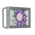 Floral Foliage Circular Border belt buckles