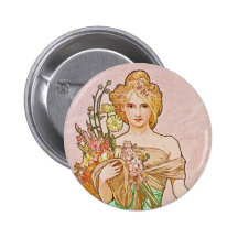 Floral Goddess Button