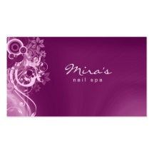 Floral Landscaping Business Card Retro Pink