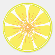 Floral Lemon Fruity Pattern Stickers