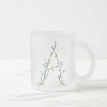 FLORAL MONOGRAM A MUGS
