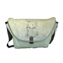 FLORAL MONOGRAM B MESSENGER BAGS