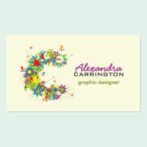 Floral Monogram "C" Initial Business Card business cards