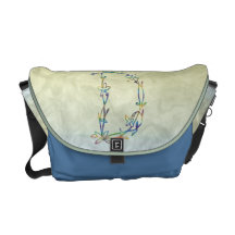 FLORAL MONOGRAM D COMMUTER BAG
