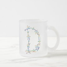 FLORAL MONOGRAM D MUG