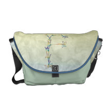 FLORAL MONOGRAM F MESSENGER BAGS