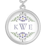 Floral Monogram Necklace