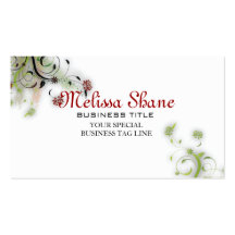 floral nostalgia pretty Business Card