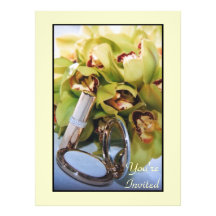 Floral Orchids Bridal Shower Invitation