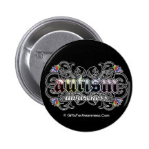 Floral Ornamental - Autism Awareness Pin