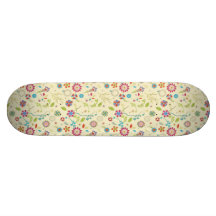 Floral pattern skate board