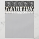 Floral Piano Keyboard Flyer Design