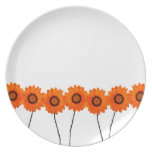 floral party plates