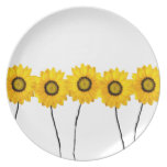 floral party plate