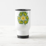 Floral Recycle Sign mugs