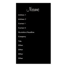 Floral Red Rose In Black Business Card