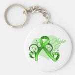 Floral Ribbon Hope - Lyme Disease Key Chains
