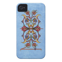 Floral Scroll iPhone Case - Barely There ID iPhone 4 Covers