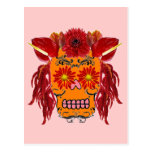 Floral Sugar Skull Post Cards