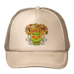 Floral Sugar Skull Trucker Hats