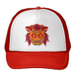 Floral Sugar Skull Trucker Hats