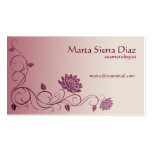 Floral Swirl Edge Business Card