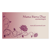 Floral Swirl Edge Business Card